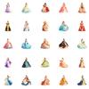 50 High-end Princess Skirt Stickers European Style Retro Banquet Skirt DIY Handbook Mobile Phone Water Cup Waterproof Stickers Paper