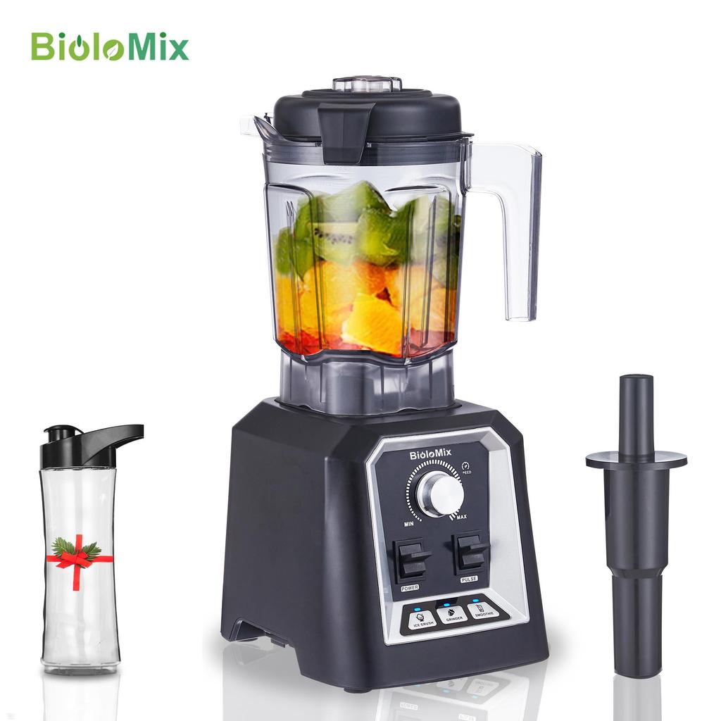 Biolomix T5800 Professional Countertop Blender, 2200W High Power, 2L BPA-Free Jar, 6 Stainless Steel Blades, Stepless Speed & Pulse