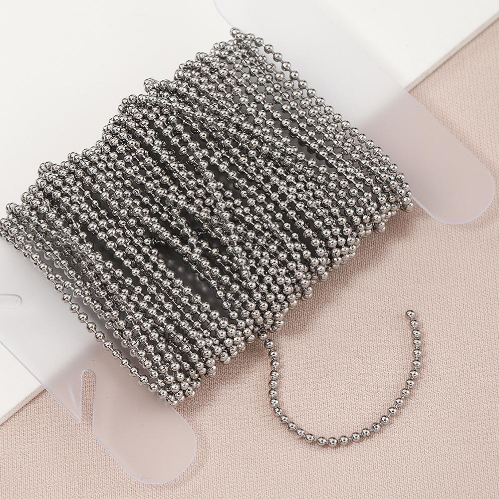 5 Meter 2 Meter Edelstahl Kugelkette Perlenketten für Armband Halskette DIY Schmuckherstellung Zubehör Großhandel