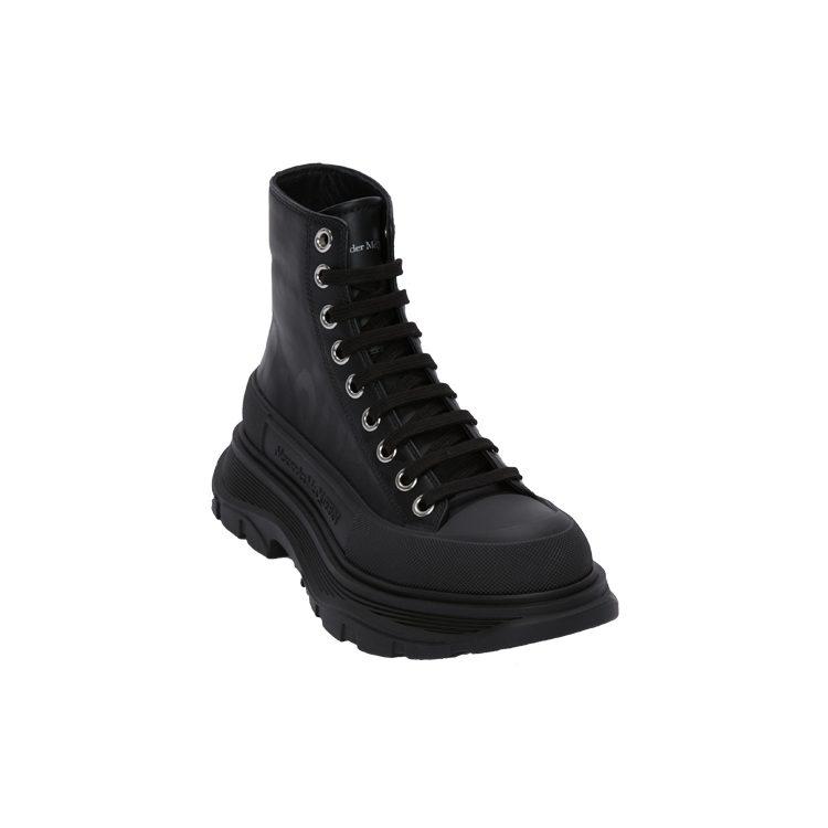 Alexander Mcqueen Tread Slick Boot Graffiti Black Black Women's 676718W4RQ21000