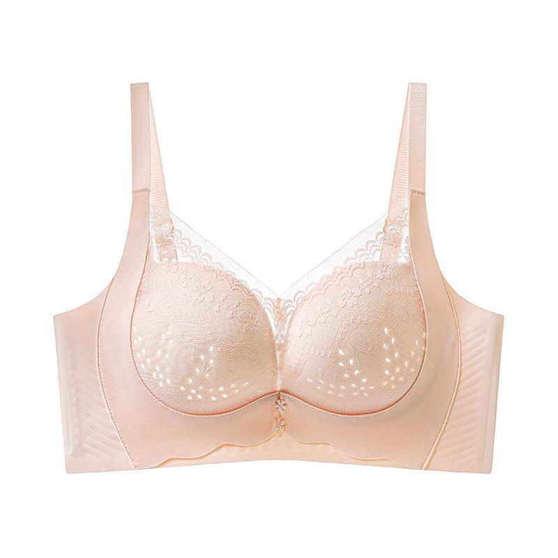 Traceless lift, breathable hole cup, adjusted type, gather and upper support, anti-sagging sub-breasts, steel-rimless underwear, bra