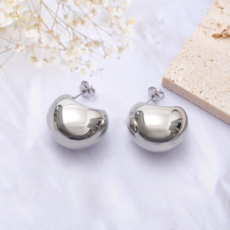 

Summer geometric earrings temperament European and American stainless steel stud earrings ear jewelry full of stars