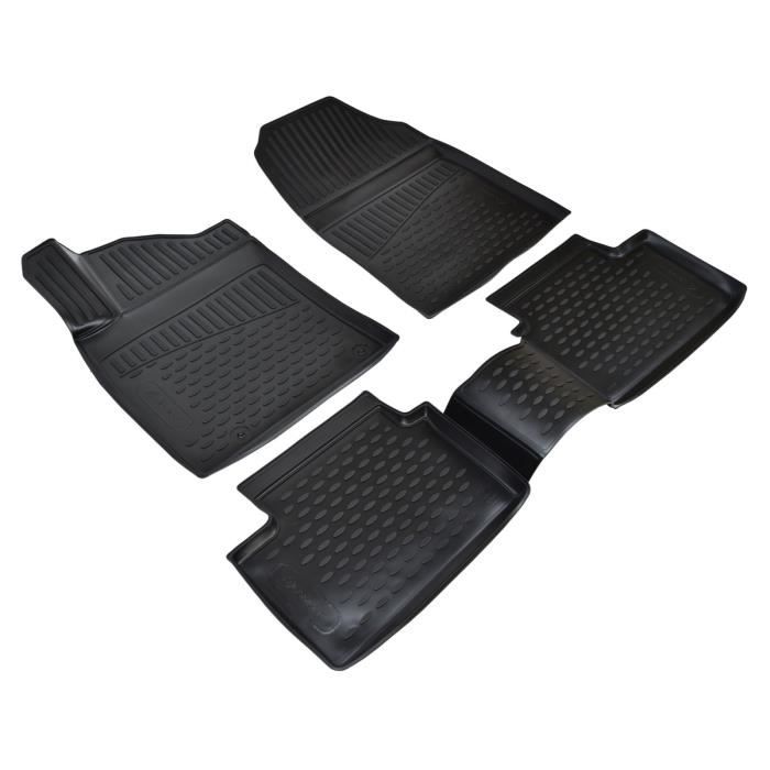 Tapis De Sol En Caoutchouc 3D Exclusive - J&J AUTOMOTIVE - Kia Cee'D 2018 - Noir - Antidérapant - Sur Mesure