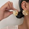 European & American Stylish Irregular Flower Stud Earrings for Women's Elegant Personality
