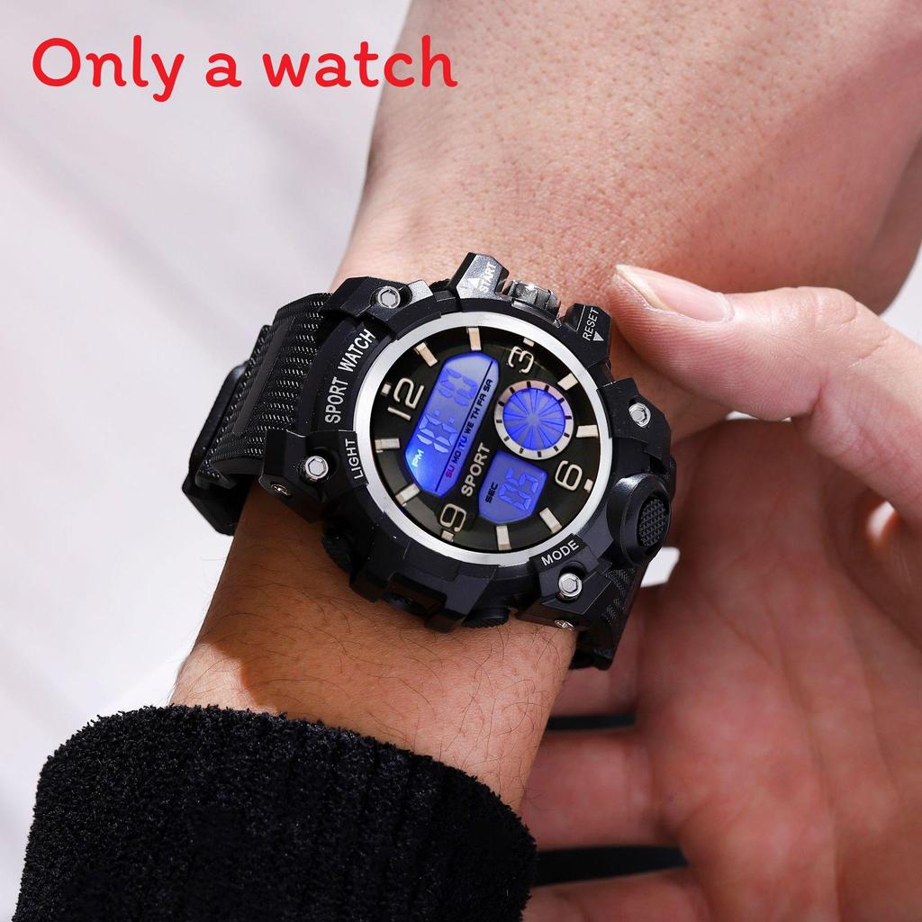 Mens Multifunction Outdoor Tactical Waterproof Watch With Night Glow For Teens And Students