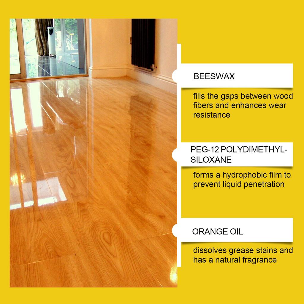 Wood Floor Care Oil, Two-in-one Cleaner And Polisher, Beeswax Fills The Wood's Microporous Structure ,Universal For Home/commercial Space(150ml)