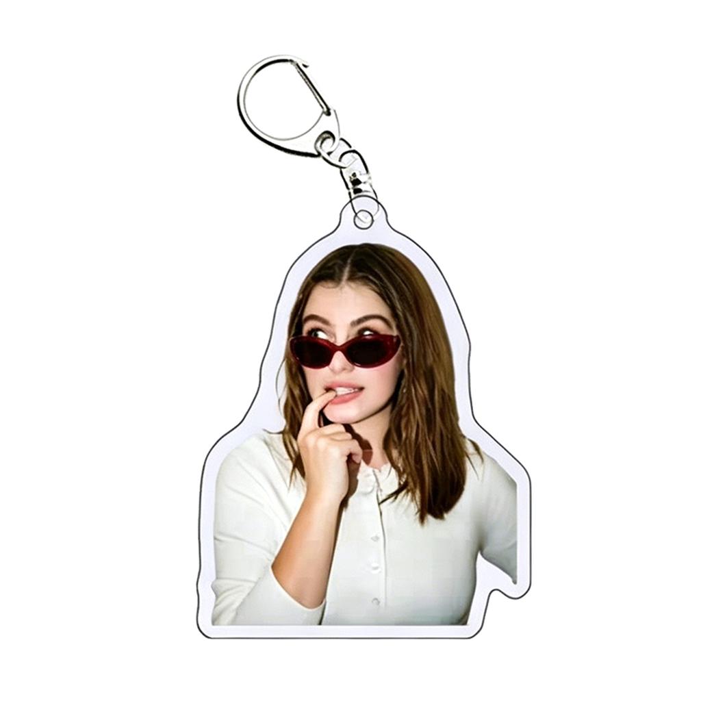 Acrylic Keychain with Custom Photo Design Durable Clear Plastic Material Metal Key Ring Attachment School Style Six Variants Available