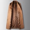 Trench in Lana da Uomo Doppiopetto - Lungo, Sopra il Ginocchio, Capo d'Abbigliamento Caldo per Autunno/Inverno, Stile Business Casual per Tutte le Età.