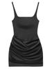 Damen French Style Quadratischer Ausschnitt Ärmellos Bodycon Taillenbetontes Midi-Kleid - Herbst/Winter Neuankunft