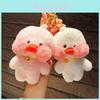 Adorable Plush Duck Keychain Cute Stuffed Toy Bag Charm In Yellow White Pink 12cm