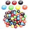 20pcs/lot Acrylic Cartoon M Bean Beads Color Handmade Spacer Charm Bead for Jewelry Making DIY Bracelet Decoration Accessories
