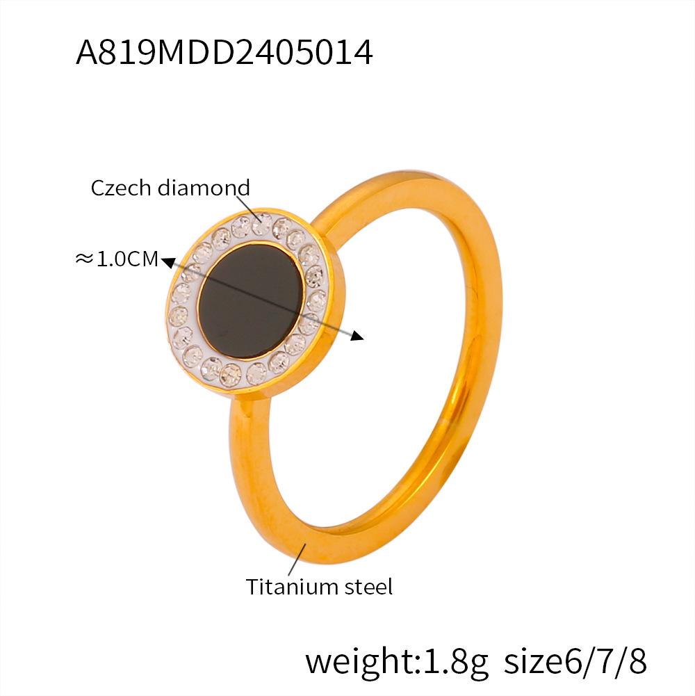 18K Gold-Plated Titanium Steel Tree of Life Ring with Heart and Diamond Accent Size 6