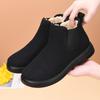 Processing Custom Foreign Trade Winter Velvet Women's Cotton Shoes Warm Mother Shoes Flat Short Boots Non-slip Snow Boots