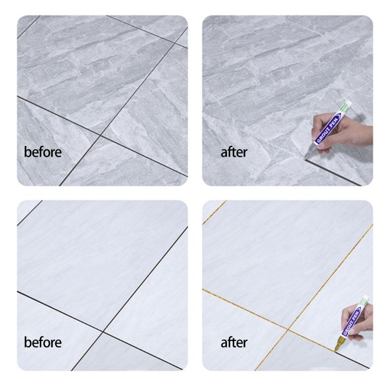 Pennarello Restauro Stucco Resistente all'Acqua Asciugatura Rapida Per Riparazione Pavimenti Cucina e Fughe Piastrelle Bagno