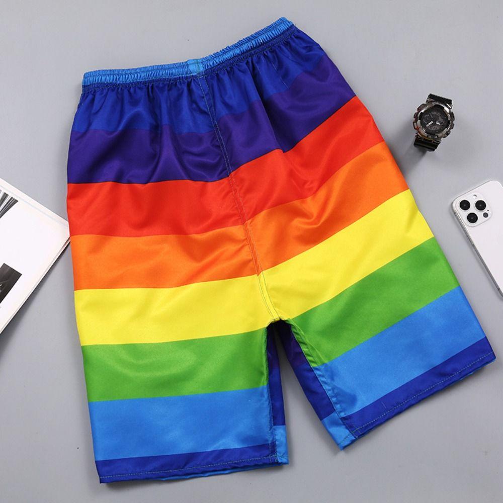 Men Swimming Shorts Trunks Summer Print Surf Shorts New Quick Dry Beach Shorts