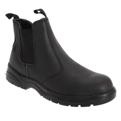 Chelsea-Sicherheitsstiefel für Herren aus genarbtem Leder