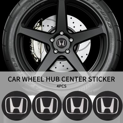 4pcs 56MM Emblem Car Wheel Center Cap Hub Covers Badge For Odyssey Spirior CR-V Civic HR-V City Accord Fit Pilot