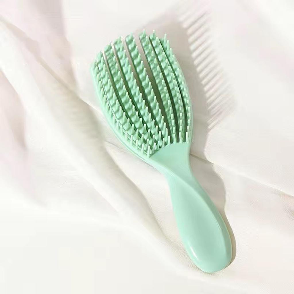 Anti-Static Detangling Brush Flexible Hollow Fluffy Curly Hair Styling Comb for Stubborn Hair Thick Wavy Hair
