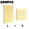 100/200 Pages of Horizontal Line Sticky Notes Colorful Posted It Note Pad Planner Sticker Notepad Memo Pad School Office Supply