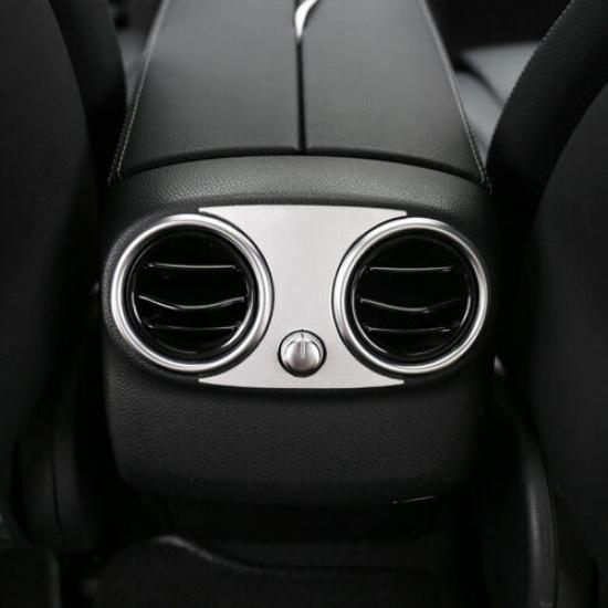 Cover Trim 1X For Benz GLC X253 2016 2017- Silver Steel Rear Air Outlet Vent