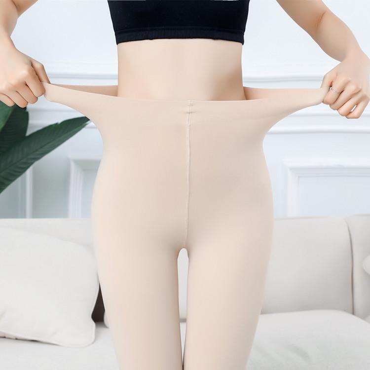 Women's Versatile Black Nylon Pantyhose - Elastic, Solid Color, Autumn Bottoming Leggings