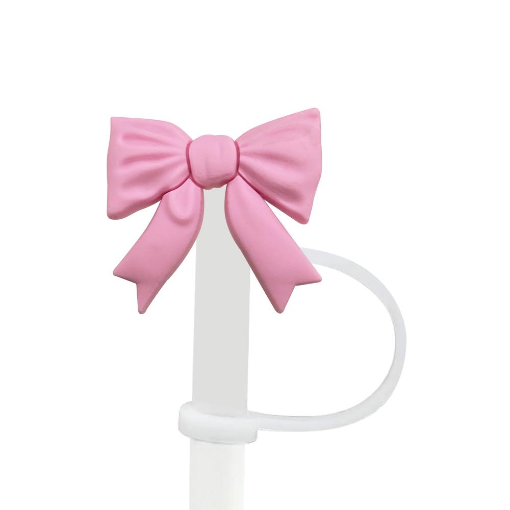 8-10mm Bow Straw Cap: Cartoon Rubber Dust Cover & Stopper - Recyclable