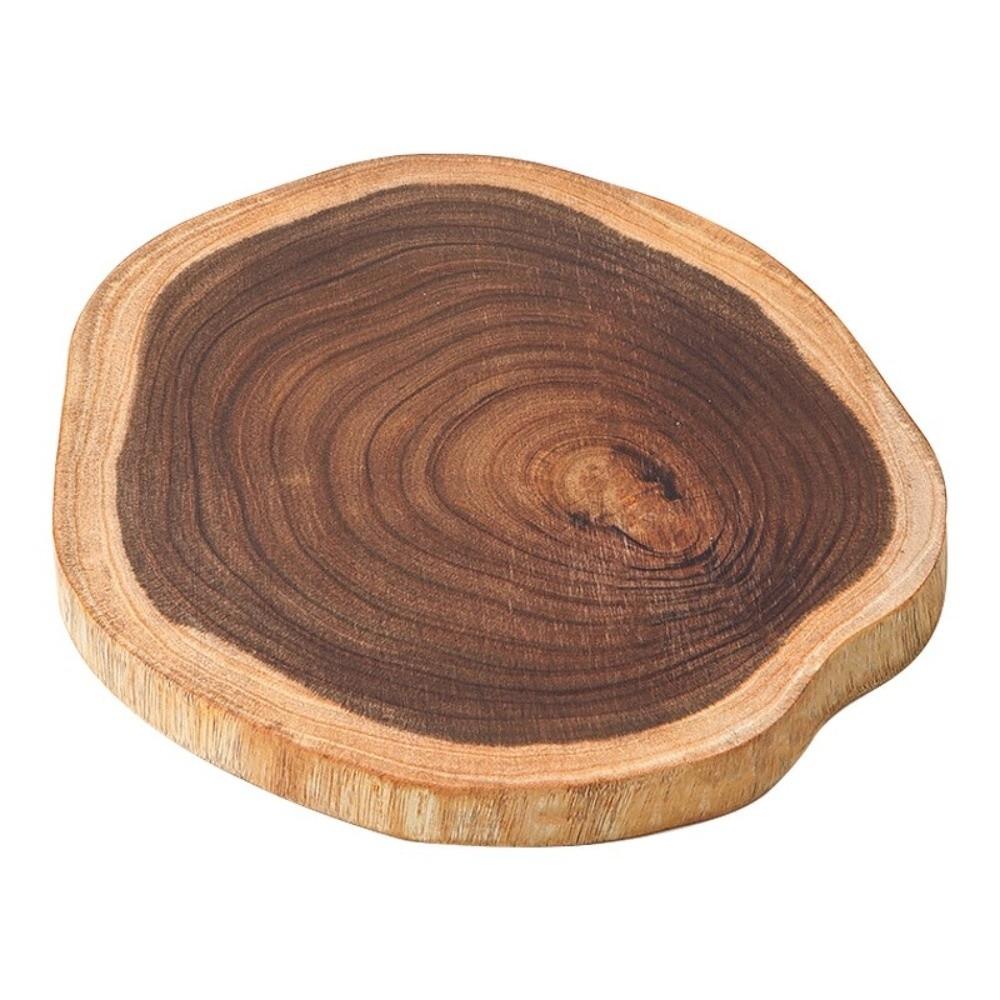 Durable Solid Wood Cutting Board Mats Anti Mold Irregular Wooden Food Plate Anti Crack Fruit Bread Serving Tray Household