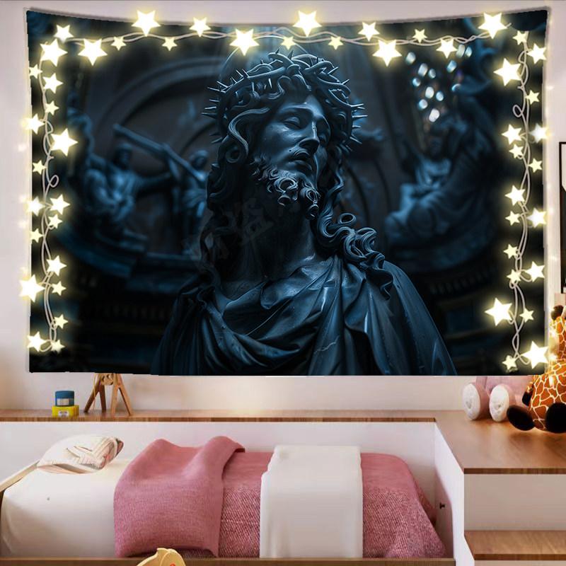 

Vintage Angel Wall Tapestry European American Style Decorative Backdrop for Home Studio Dorm Room Hanging Art Poster 74x94cm(29x37in)