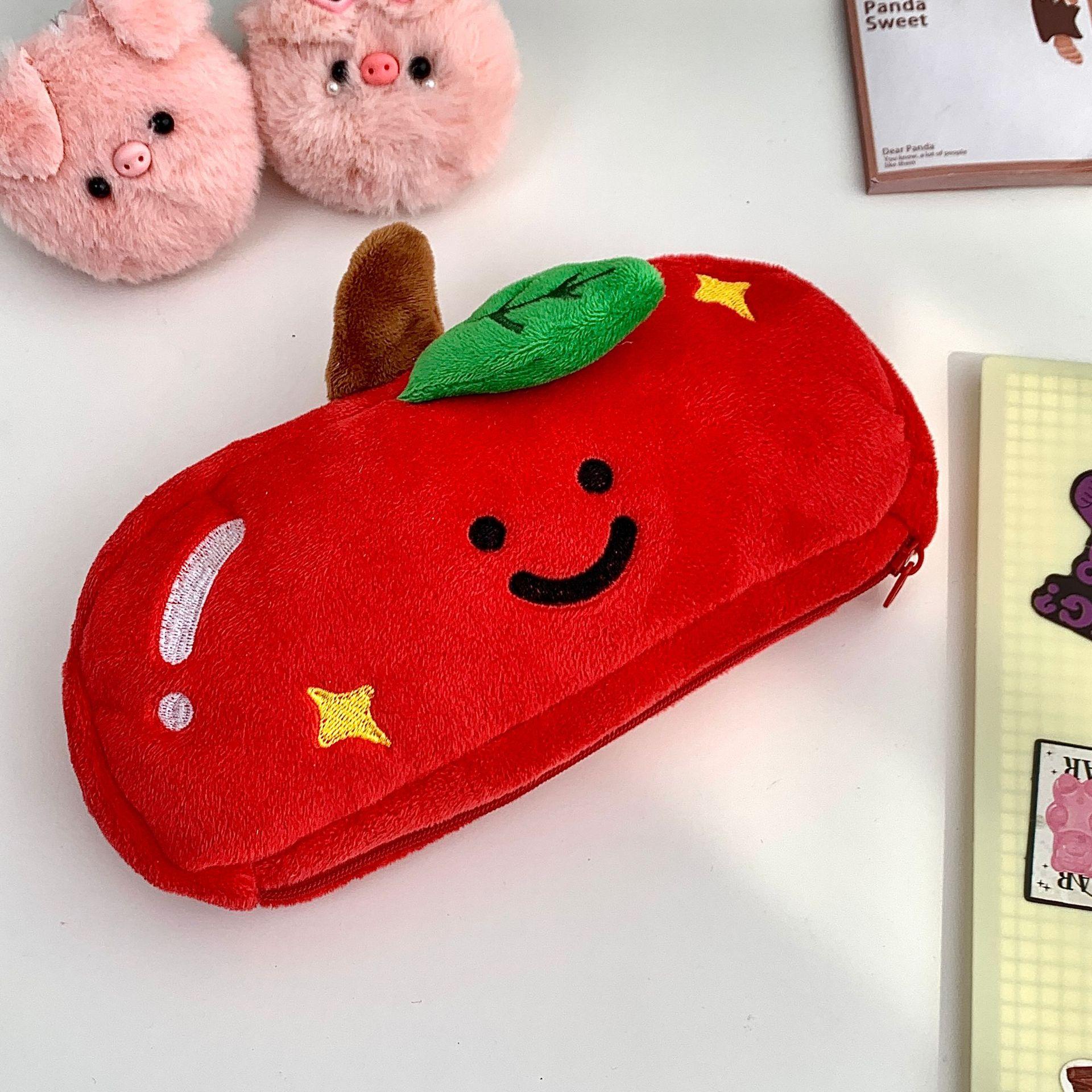 Милый плюшевый пенал, плюшевый пенал на шнурке, подарок для студента One Size