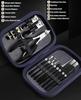 Stainless Steel Nail Clipper Includes Nail and Perfect for Home Use and Portable Storage 12-Piece Set, Clippers, File, Tweezers, Earpick,