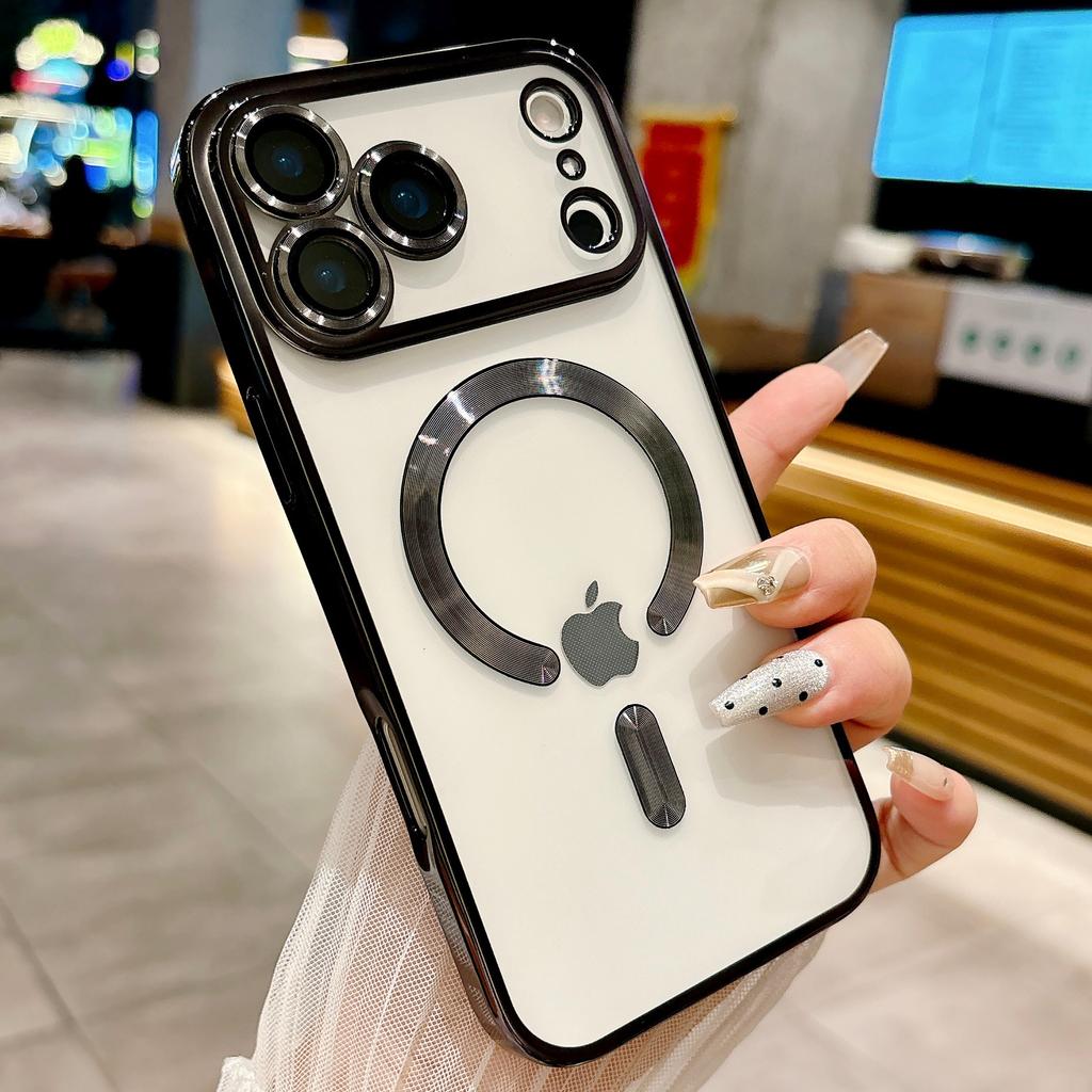 Official Colors Soft Electroplating Magnetic Case For iPhone 17 Air 16 15 14 13 12 Pro Max Plus 11 for Magsafe  HD Cover