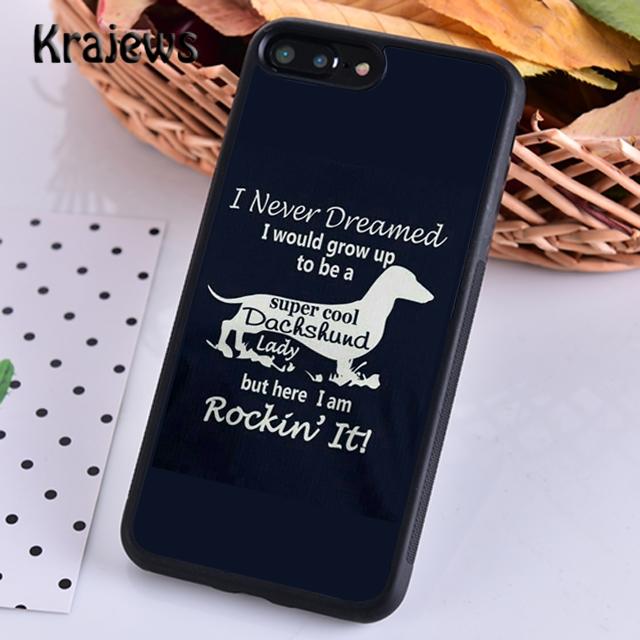 Krajews Sausage Dog Dachshund Quotes For iPhone 17 Air 16 Phone Case Cover 15 14 Plus 12 Pro Max Coque Fundas
