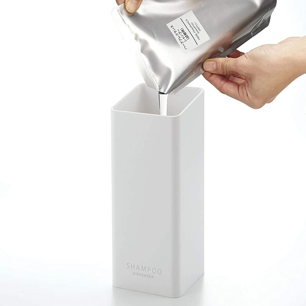 Yamazaki Tower Magnetic Dispenser of Magnetic Refillable Bottles for Shampoo and 4258 and 4260 Two-Way (Set 2) - Conditioner, White,