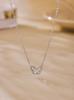 Qiong Yao Butterfly Pendant Necklace - Chic Stainless Steel Luxury for Trendsetters