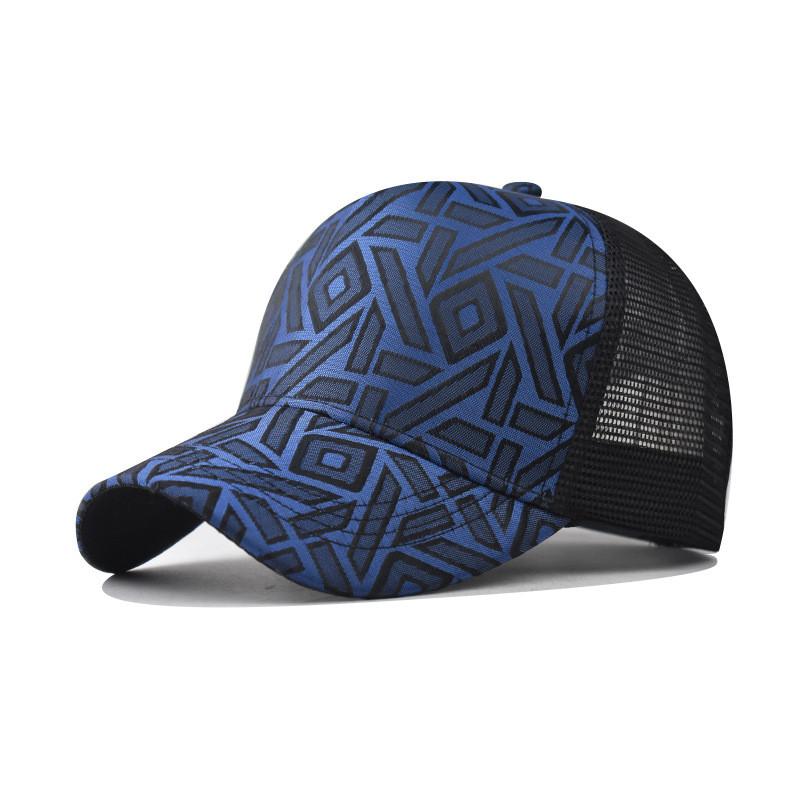 Modern Geometric Pattern Baseball Cap With Embroidered Design And Wind Resistance For Daily Wear