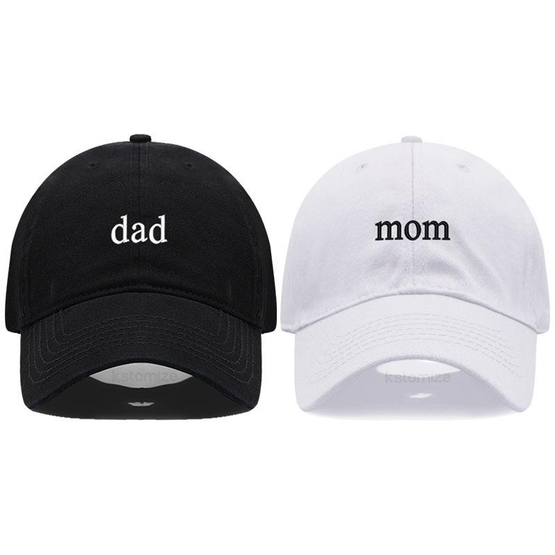 Neuer Papa Mama Stickerei Weiche Baumwolle Baseballkappe Mode Damen Herren Hut Sport Visier Snapback Kappe Sonnenhut Atmungsaktiv Outdoor Kappen