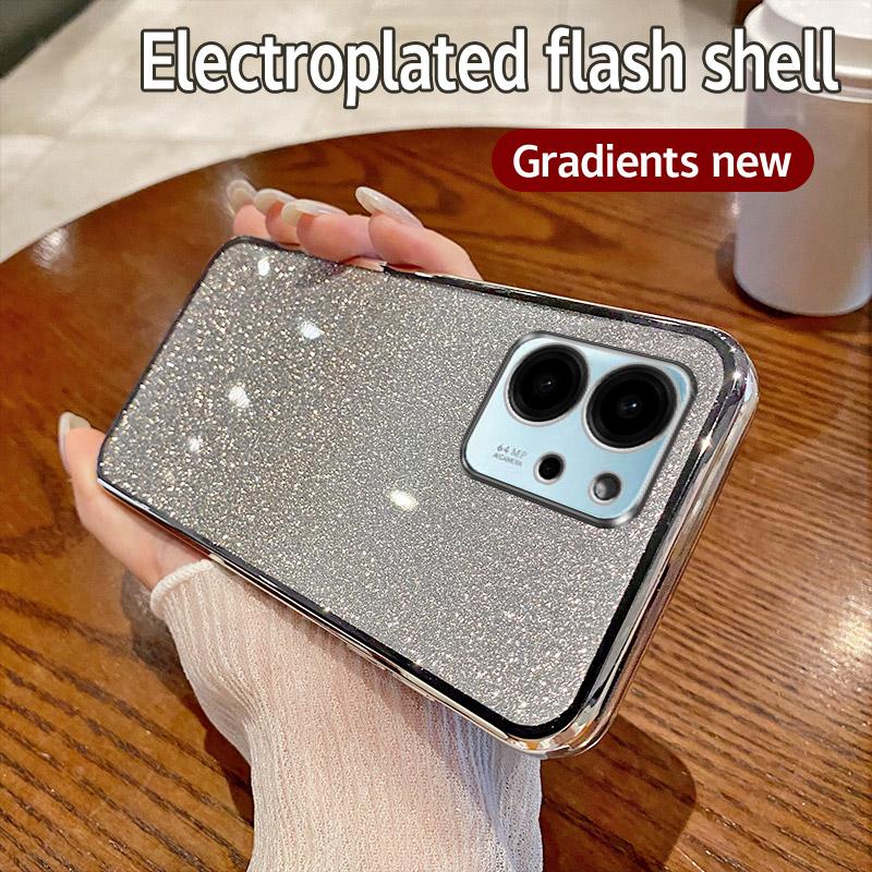 

Чехол для Honor 80 SE Чехол для телефона Honor GIA-AN8 Блестящий с глиттером Гальванизированный Силиконовый Защитный Мягкий Чехол для Задней Панели с Защитой Объектива Камеры For Honor 80 SE