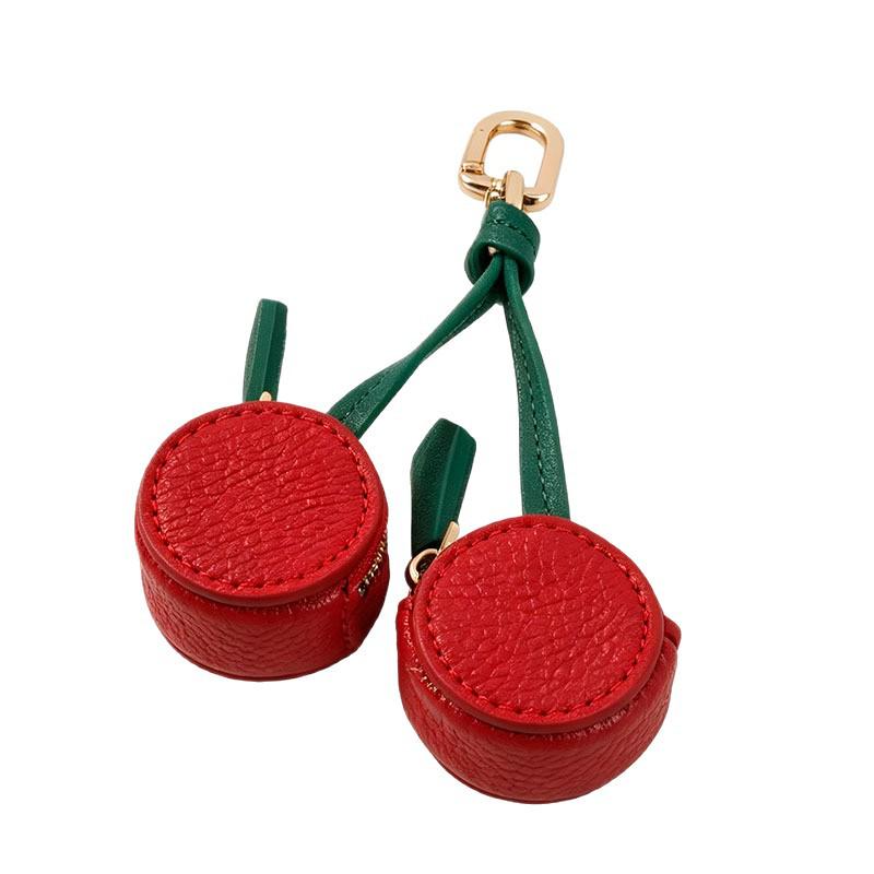 Strawberry Coin Purse: Cute PU Charm Pendant Mini Bag for Earphones and Accessories.