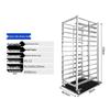 Stainless Steel Baking Pan Shelf Cart with Racks for Cakes, Bread, and Refrigerator Trays