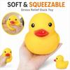 Soft Texture Duck Pinch Toy Non-Bounce Sensory Stress Toy Novelty Squishy Duck  Xmas Gift