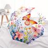Spring Delight: Watercolor Butterfly & Floral Wall Art PrintUmbrella, Portable 3-Fold Compact Umbrella for Men & Women Gift