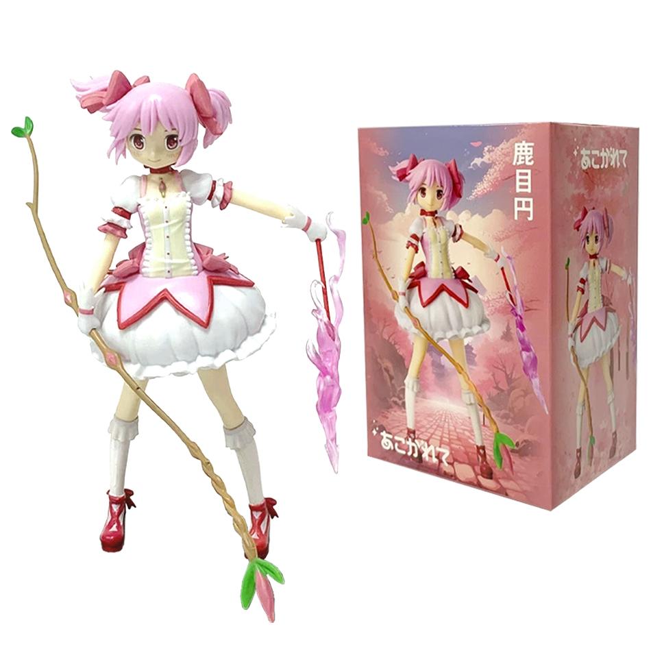 Figurină Aniem 15CM Puella Magi Madoka Magica Postură Șezând Figurină de Acțiune Madoka Model Fată Magică Statuie Decor Jucării Păpuși Cadou