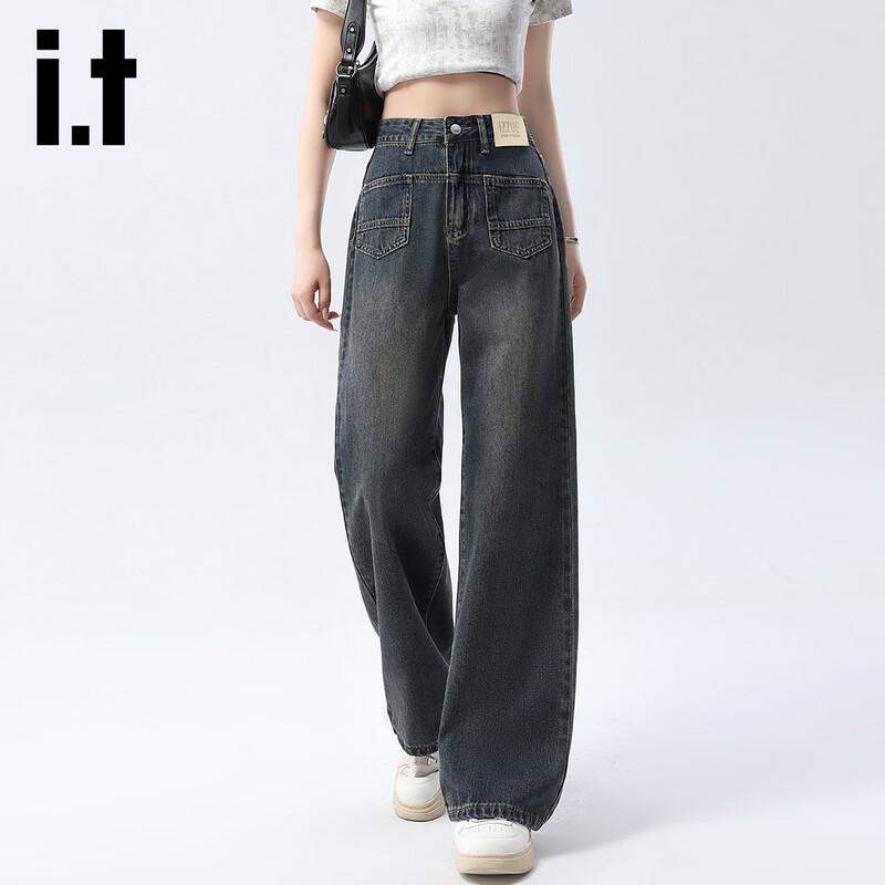 

izzue it Women s High-Waist Loose Wide-Leg Jeans XL