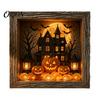 Festive Party Supplies Halloween Lighted Frame Ornaments, Light Up Shadow Box, Warm Cute Decor Atmosphere LED Lights for Home Living Room Bedroom