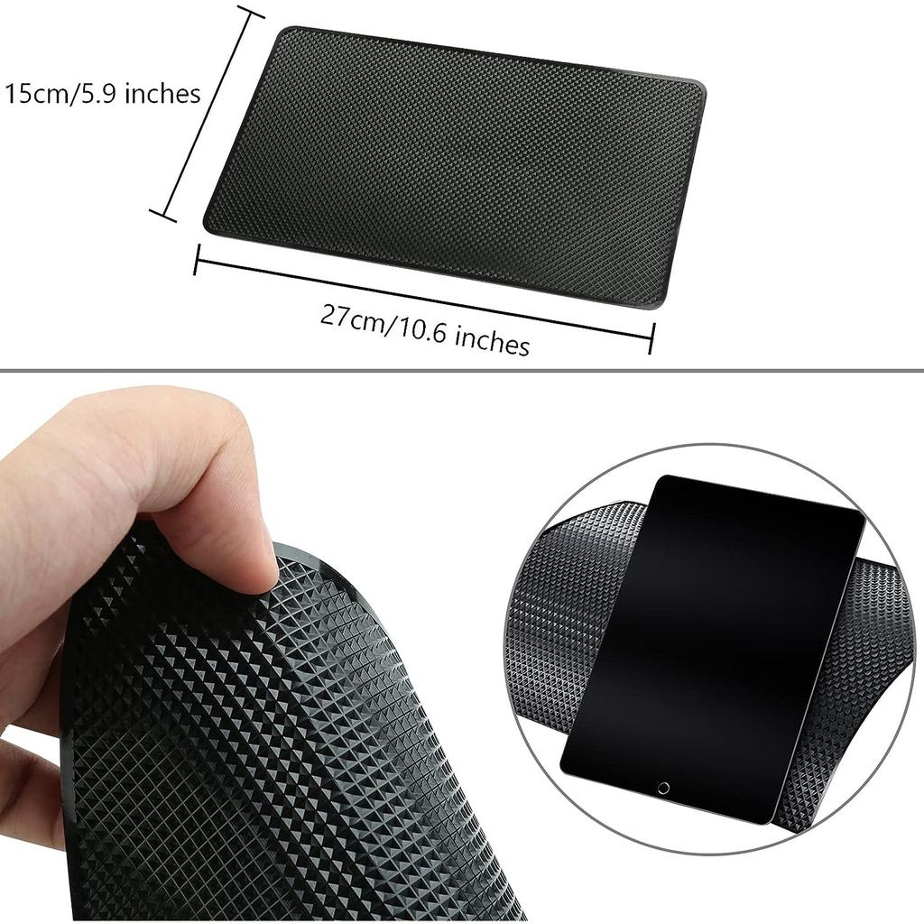 Pack of 2 Non-Slip Mat for Car Dashboard Non-Slip Pads Silicone Fixing Cushion Used for Car Decorations, Glasses, Mobile Phones