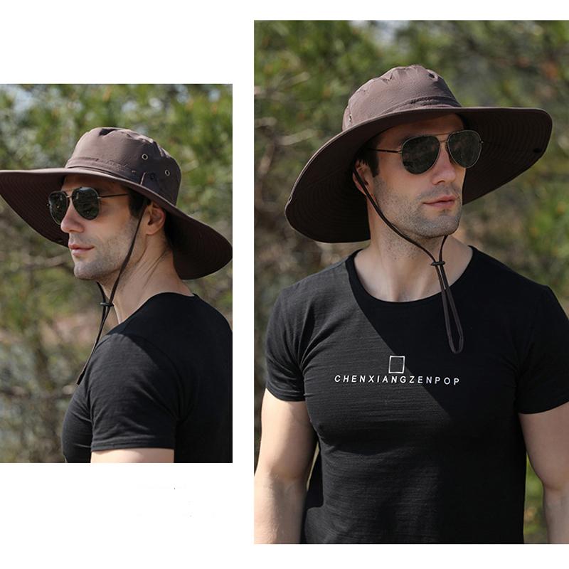 Men's Summer Sunshade Hat Outdoor Men's Leisure Fisherman Hat Mountaineering Fishing Sun Hat