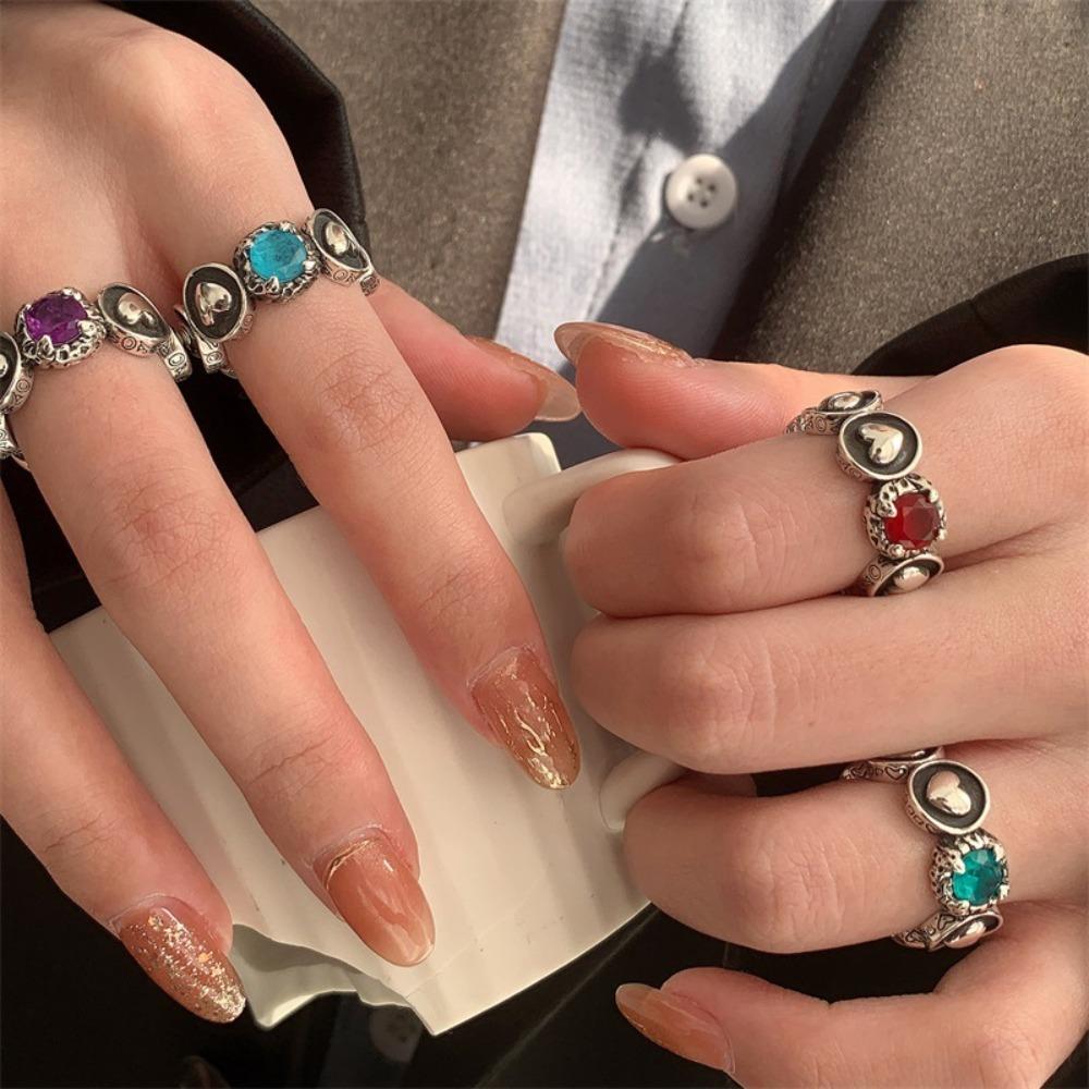 

Jewelry Personality Luxury Exquisite Vintage Female Open Ring Metal Finger Ring Korean Style Ring