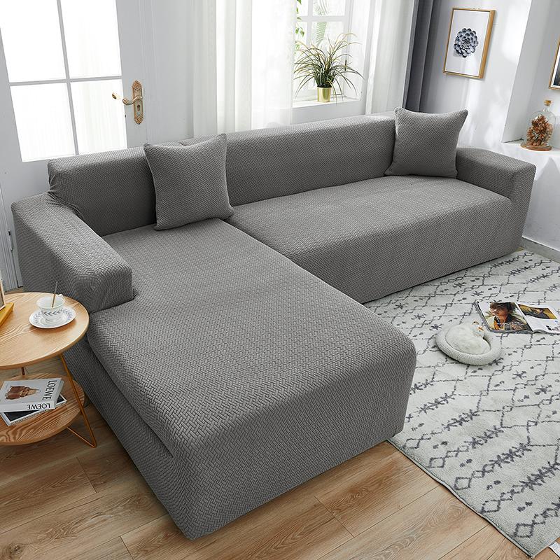 Pokrowiec na sofę Jacquard Thick Elastic Slipcovers do salonu Stretch Sofa Corner Couch Cover 1/2/3/4/5 Seater L Shaped