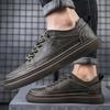 Fashion Genuine Leather Casual Shoes for Men Shoes Handmade Sneakers Man Comfortable Design Leather All-match Comfortable Skate Shoes
