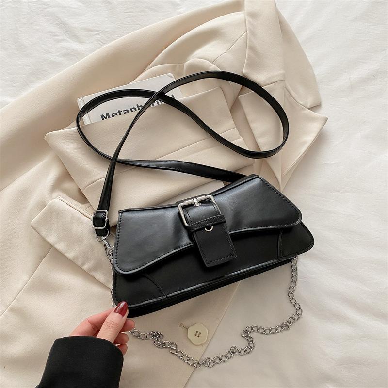 

Французская сумка женская новинка весны 2025 года универсальная сумка через плечо с цепочкой, модная сумка-мессенджер высокого класса, маленькая квадратная сумка чёрный